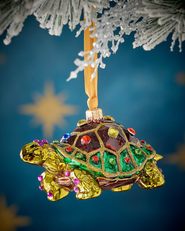 Jewelry Tortoise Christmas Ornament